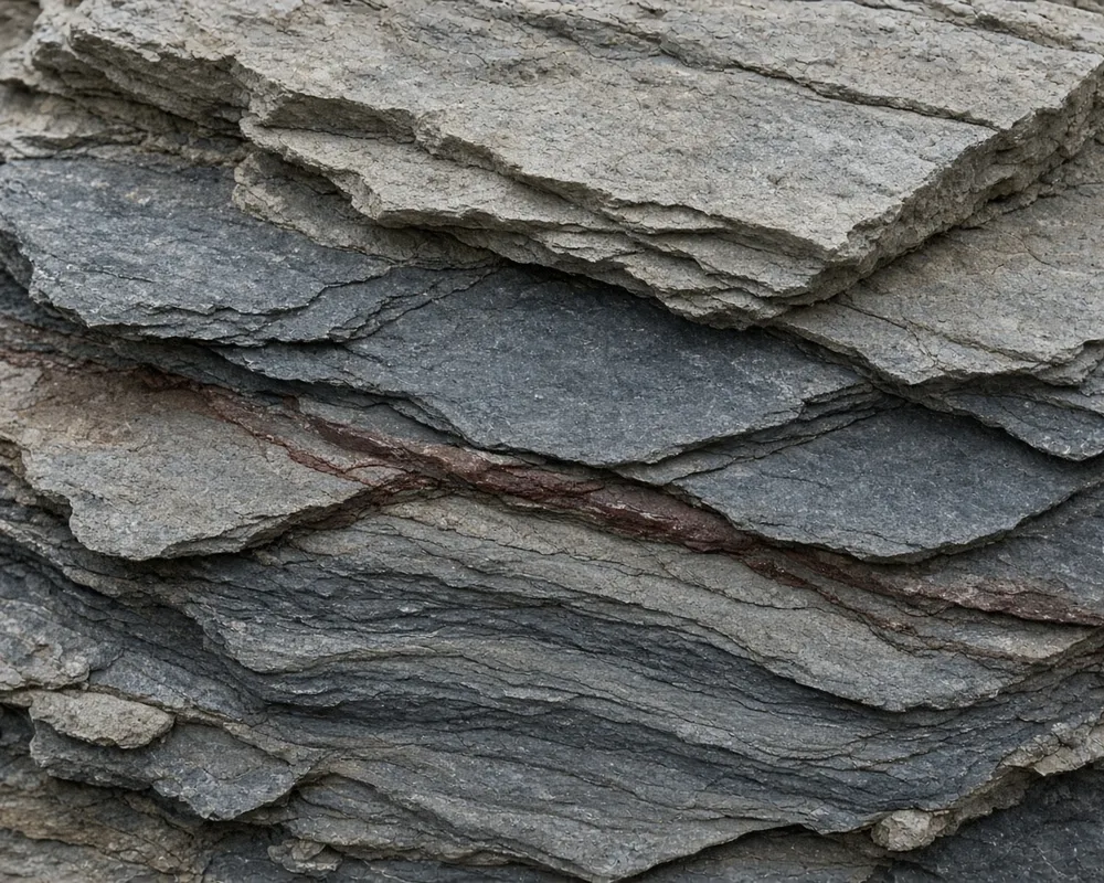 Editorial photograph of layered resource strata